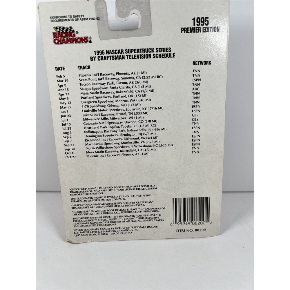 Nascar #54 Steve McEachren Super Truck Series by Craftsman 1995 Premier Ed. (1) - Picture 4 of 4